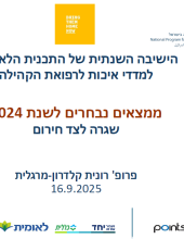 ממצאים נבחרים לשנת 2024